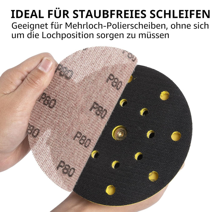 UPWOOD Schleifgitter 50 Stück 150mm Klett Klett Körnung 80 120 180 320 400, Zum staubfreien Schleife