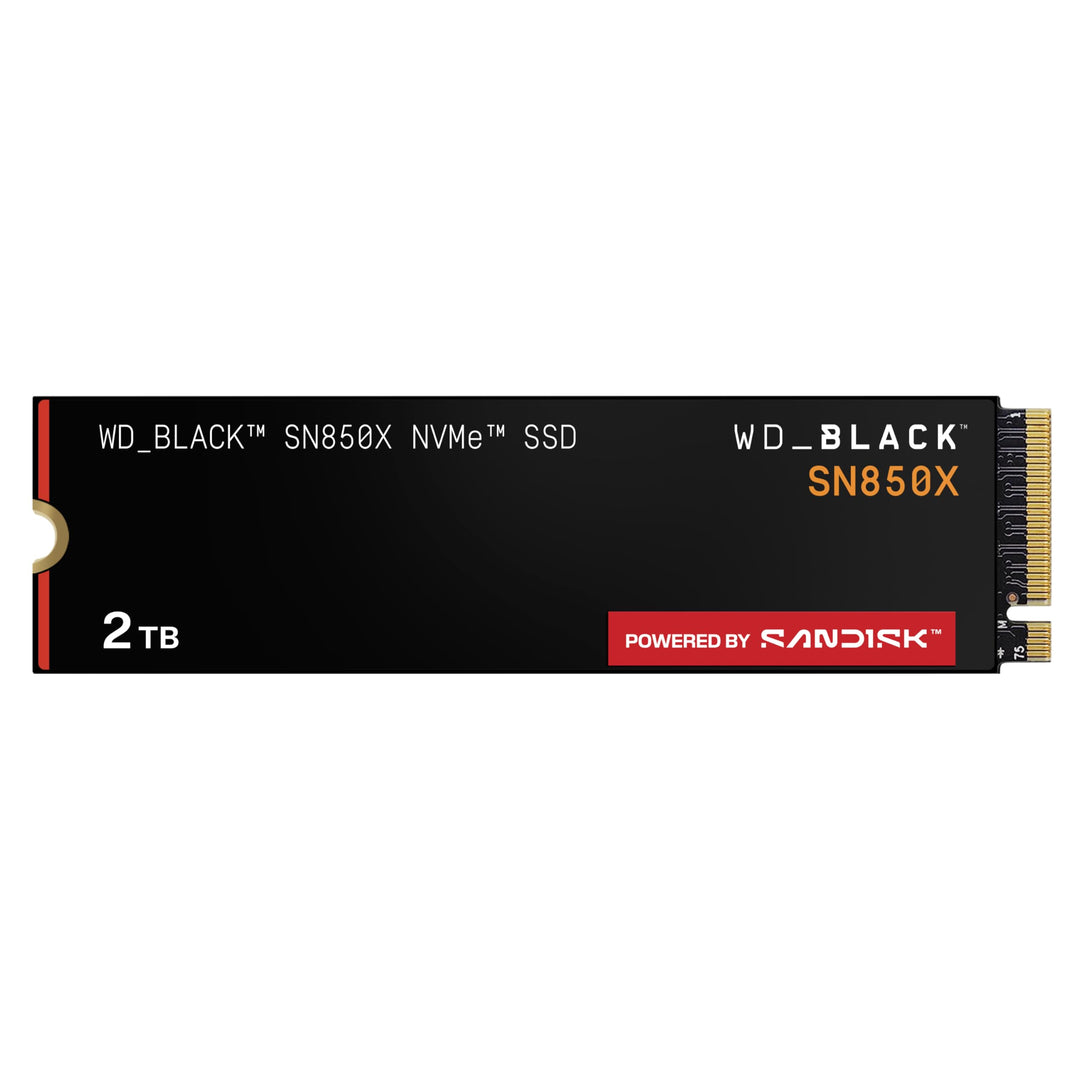WD_BLACK SN850X NVMe SSD 2 TB interne SSD (Gaming Speicher, PCIe Gen4-Technologie, Lesen 7.300 MB/s,