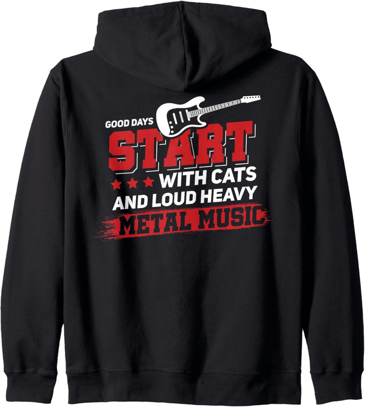 Heavy Metal Und Goth Metaller Cats Kapuzenjacke