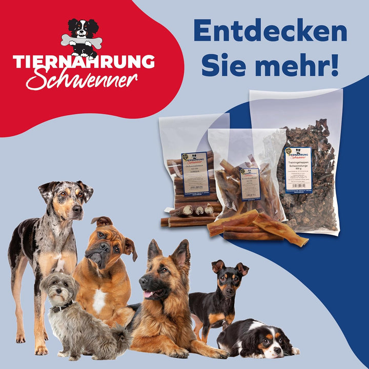 Ochsenziemer für Hunde – 12cm grosse Kauartikel - 5 Stck. für langanhaltenden Kauspass 150 g (1er Pa