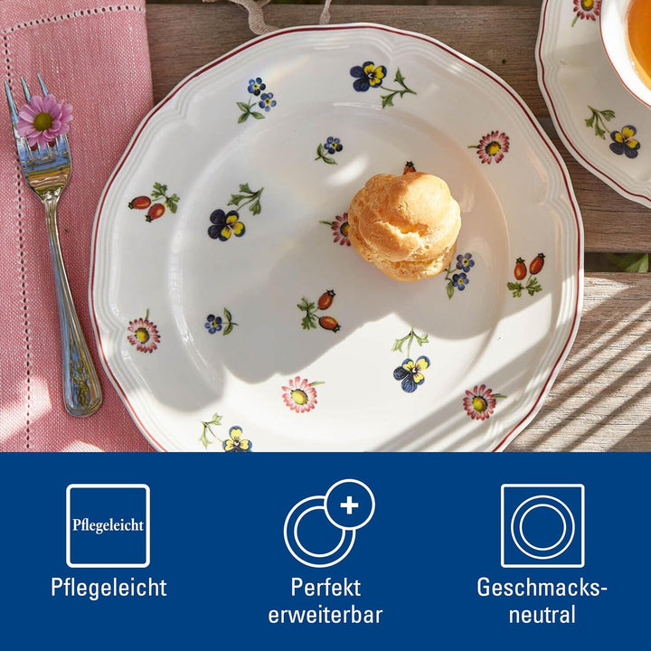Villeroy & Boch Petite Fleur Frühstücksteller, Porzellan, weiss, 21 cm