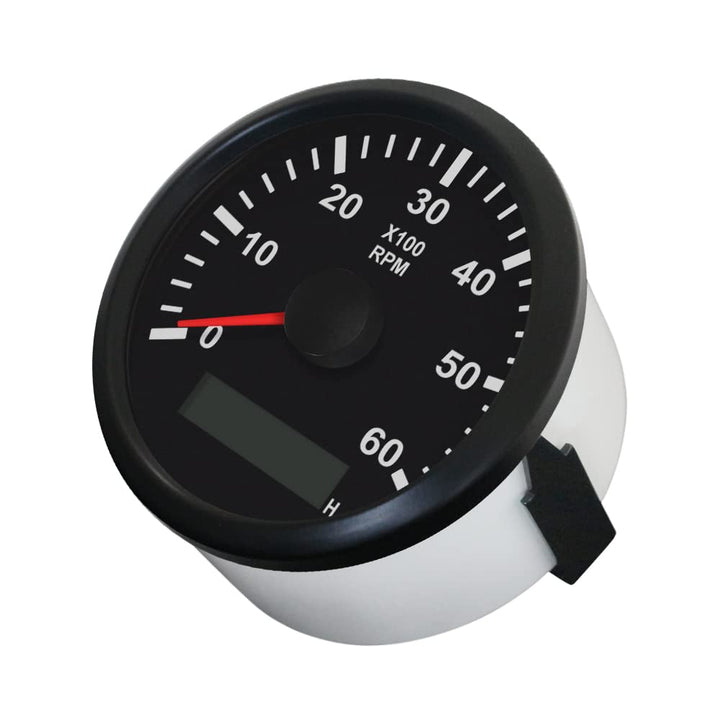 ELING Drehzahlmesser/Drehzahlmesser/Tacho/Stundenzähler für Auto, LKW, Boot, Yacht 0–6000 U/min, 85