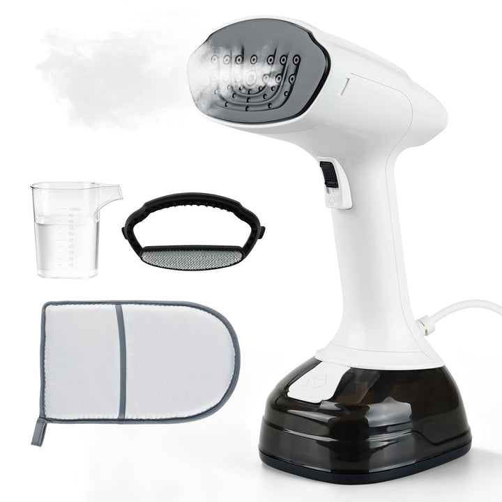 Steamer & Dampfglätter 1800W, Tragbarer Dampfbügler mit 3 Dampfstufen & 400ml Wassertank, Kompakter