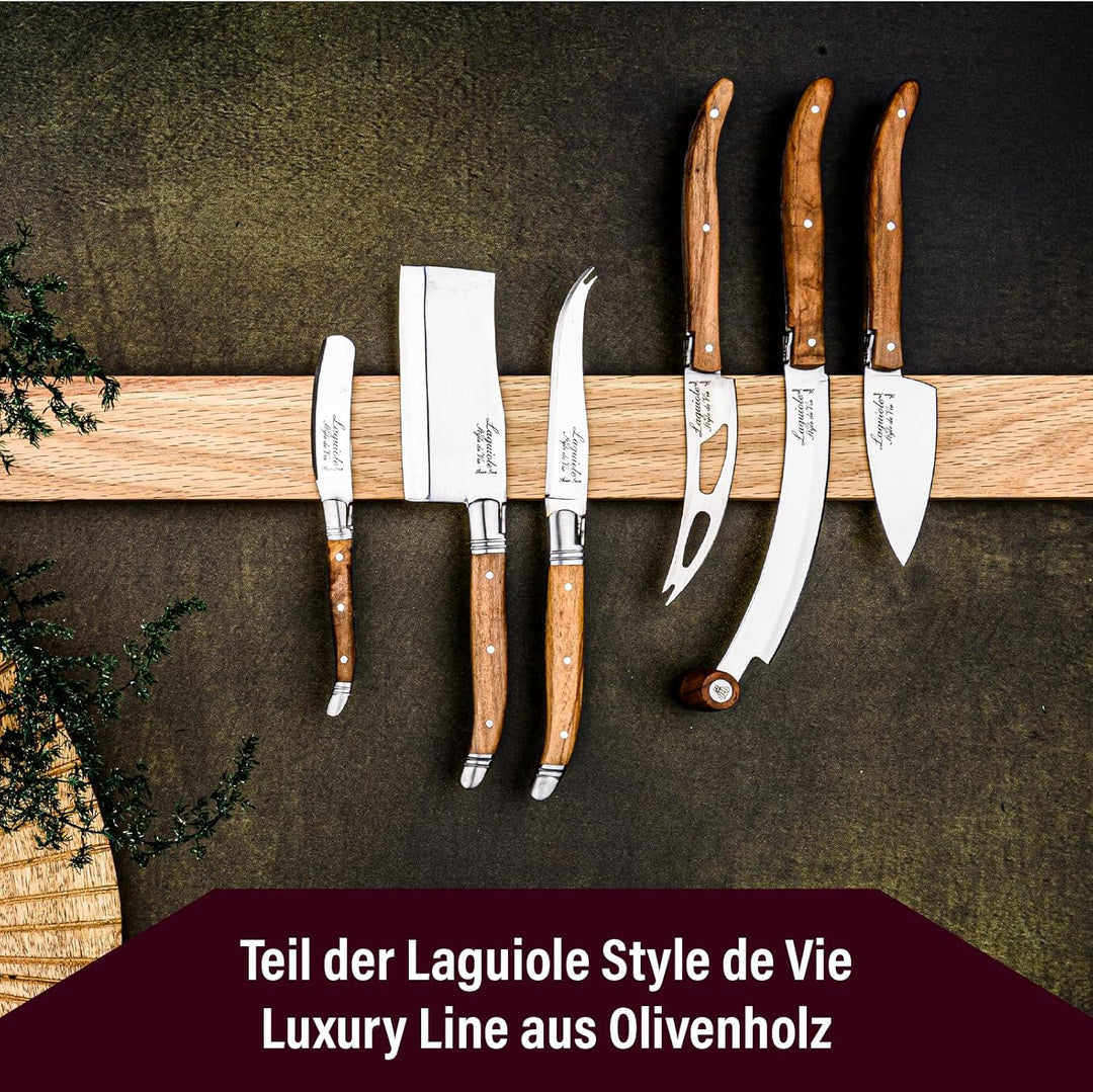 Laguiole Style de Vie Käsemesser-Set Luxury Line, 3-teilig, Olivenholz