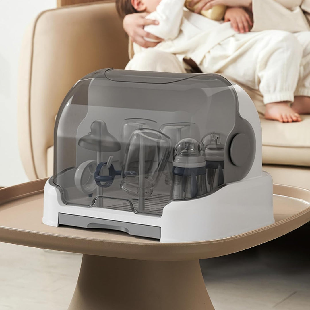 Trockenständer Babyflaschen, Grosses Fassungsvermögen Abtropfgestell Für Babyflaschen Mit Deckel Und