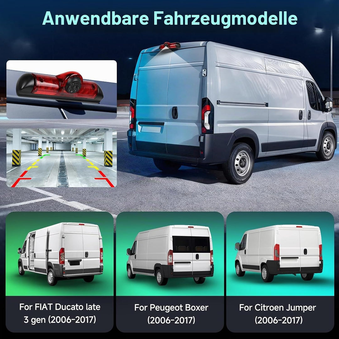 Rückfahrkamera für FIAT Ducato 3/Peugeot Boxer/Citroen Jumper 2006-2017 Drittes Bremslicht Kamera mi