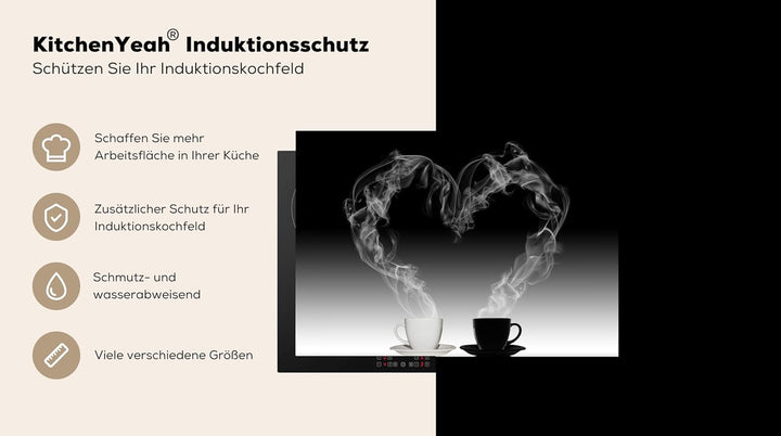 KitchenYeah© Herdabdeckplatte Einteilig Ceranfeld Abdeckplatte Küche Deko Ceranfeldabdeckung Herdabd