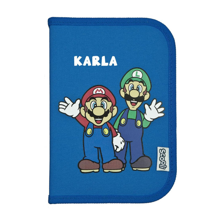 Undercover Federmappe Super Mario Jungen - Personalisiert mit Name - Gefüllte Federtasche mit Inhalt