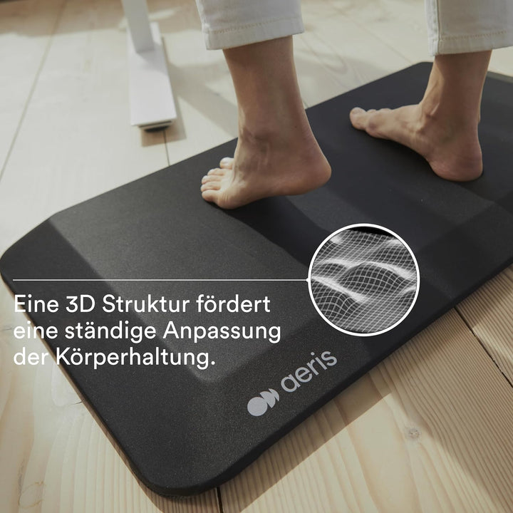 aeris Muvmat Anti Ermüdungsmatte für Stehtische – Ergonomische 2-Zonen Schreibtisch Stehmatte für ge