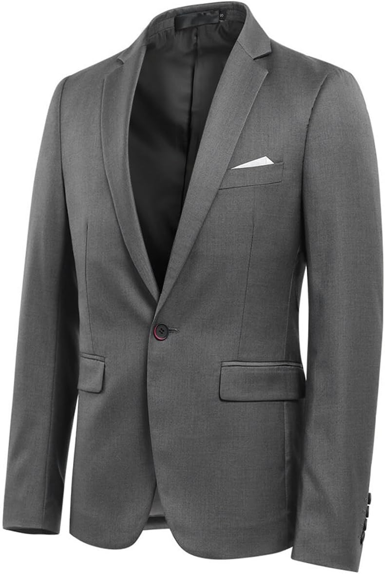 Allthemen Sakko Herren Slim Fit EIN Knopf Anzugjacke Herren Blazer für Business Hochzeit Freizeit XS