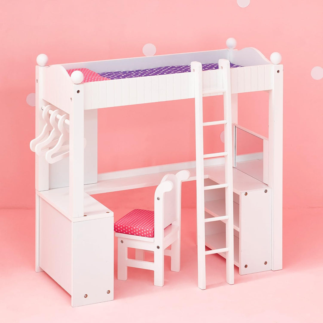 Puppen-Etagenbett Schreibtisch Puppenzubehör Spielzeug Olivias World TD-0204A