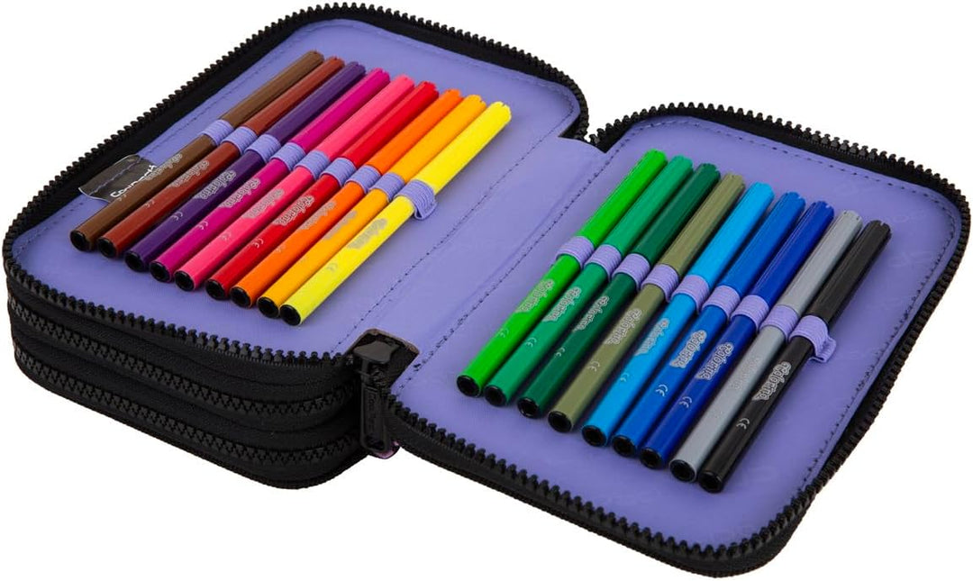 CoolPack XXL Federtasche Federmappe 3-Fach Schulstiftetui, dreifaches Federmäppchen, Federmäppchen f