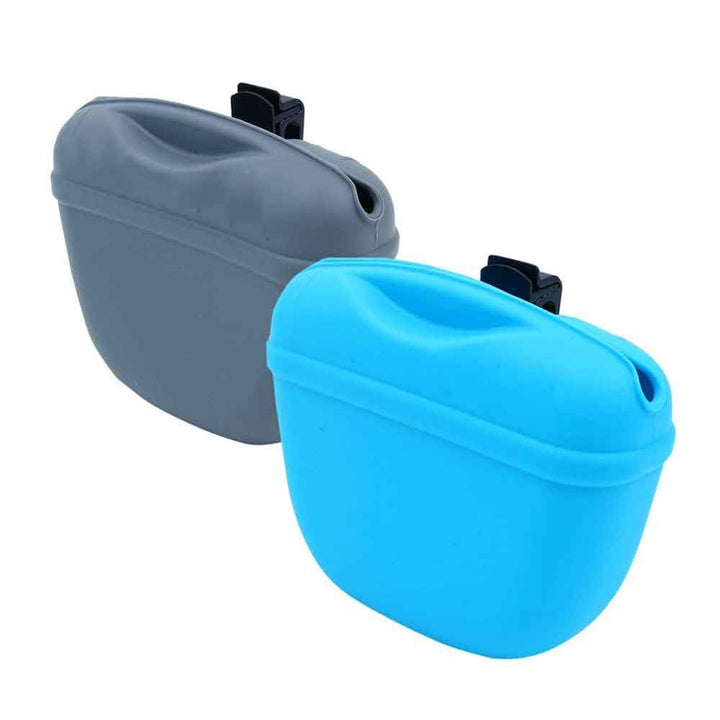 Futterbeutel 2-er Set für Hunde aus lebensmittelechtem Silikon, 12.5x4x10.5 cm, Leckerlitasche mit M