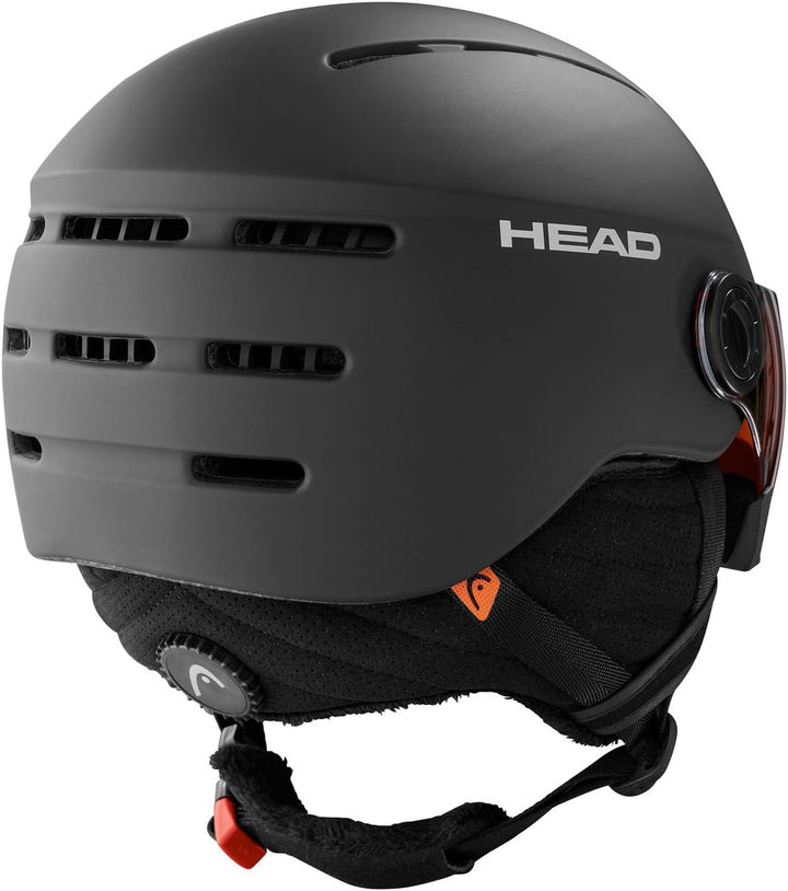 HEAD KNIGHT Visier Skihelm für Erwachsene, Unisex, Black XS-S Schwarz, XS-S Schwarz