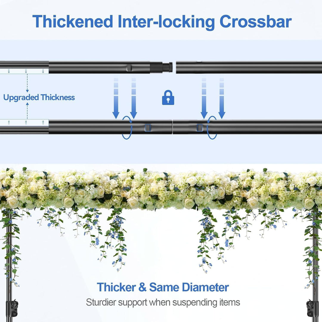 EMART Foto Hintergrund Ständer 3 X 3,6M, Verstellbarer Hintergrundsystem mit 4 Stück Hintergrundklem