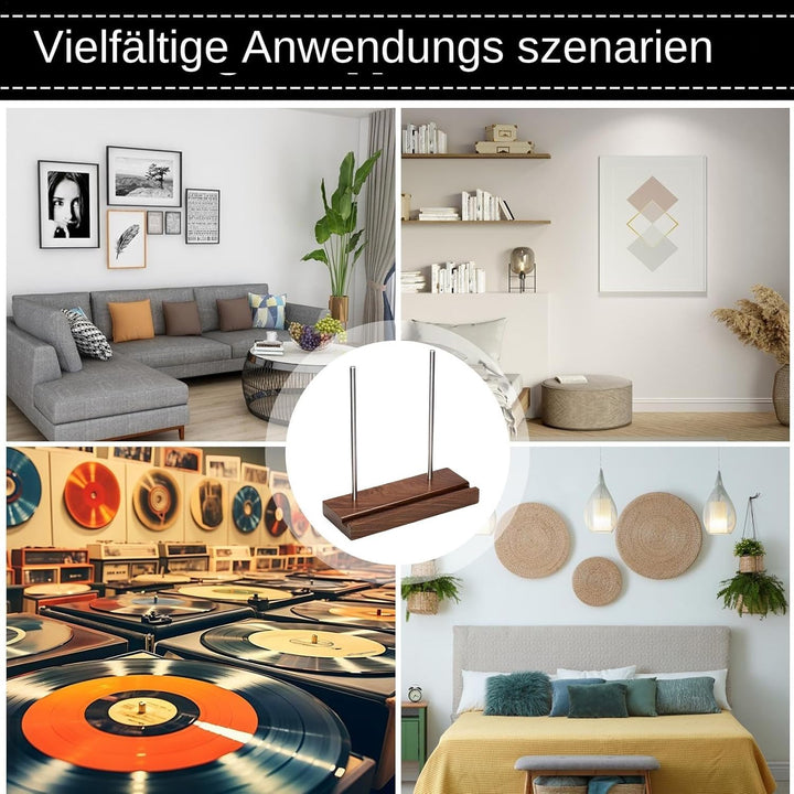 Schallplattenständer 20x9x20cm Wood Plattenhalter Vinyl Schallplatten Aufbewahrung Aufzeichnungstabe