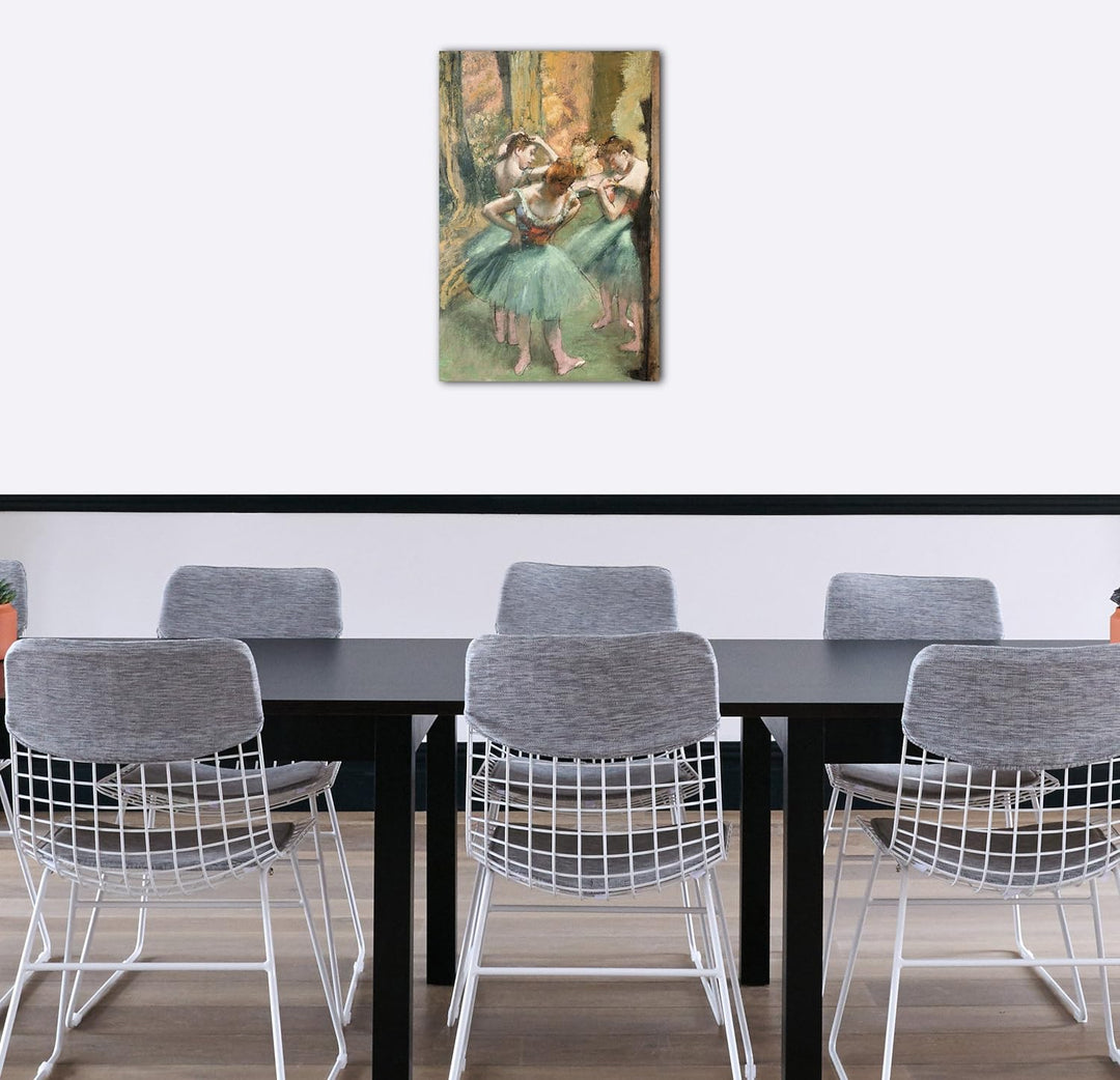 Printed Paintings Leinwand (60x80cm): Edgar Degas - Tänzerinnen, pink und grün 60x80 cm, 60x80 cm