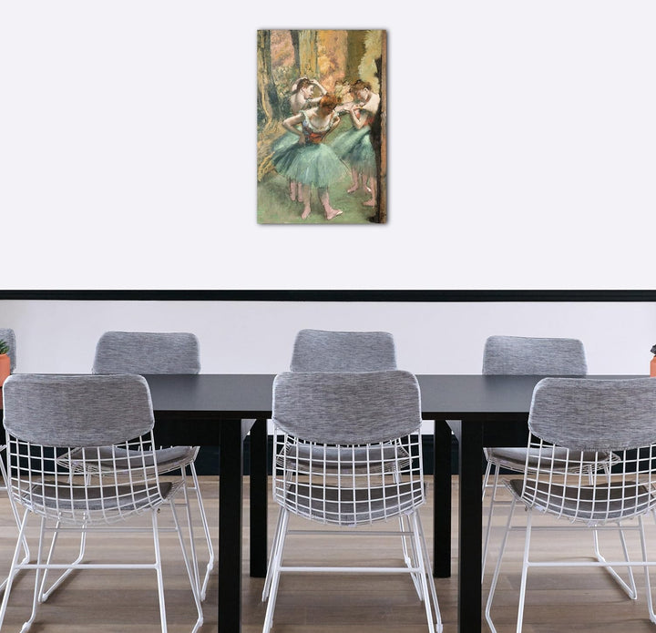 Printed Paintings Leinwand (60x80cm): Edgar Degas - Tänzerinnen, pink und grün 60x80 cm, 60x80 cm