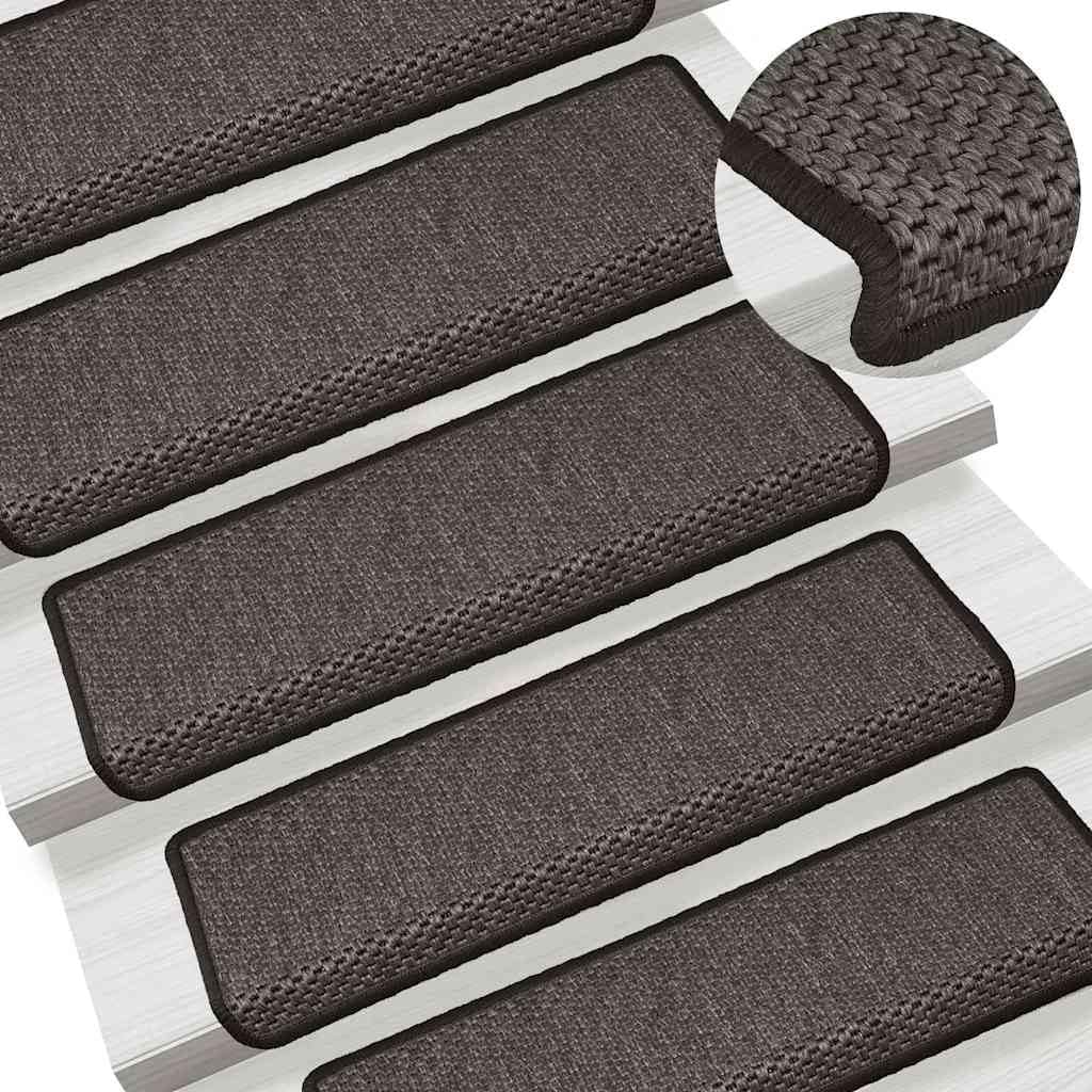 vidaXL Stufenmatten Selbstklebend Sisal-Optik 30Stk. 65x21x4cm, Treppenmatten, Treppenteppich, Stufe