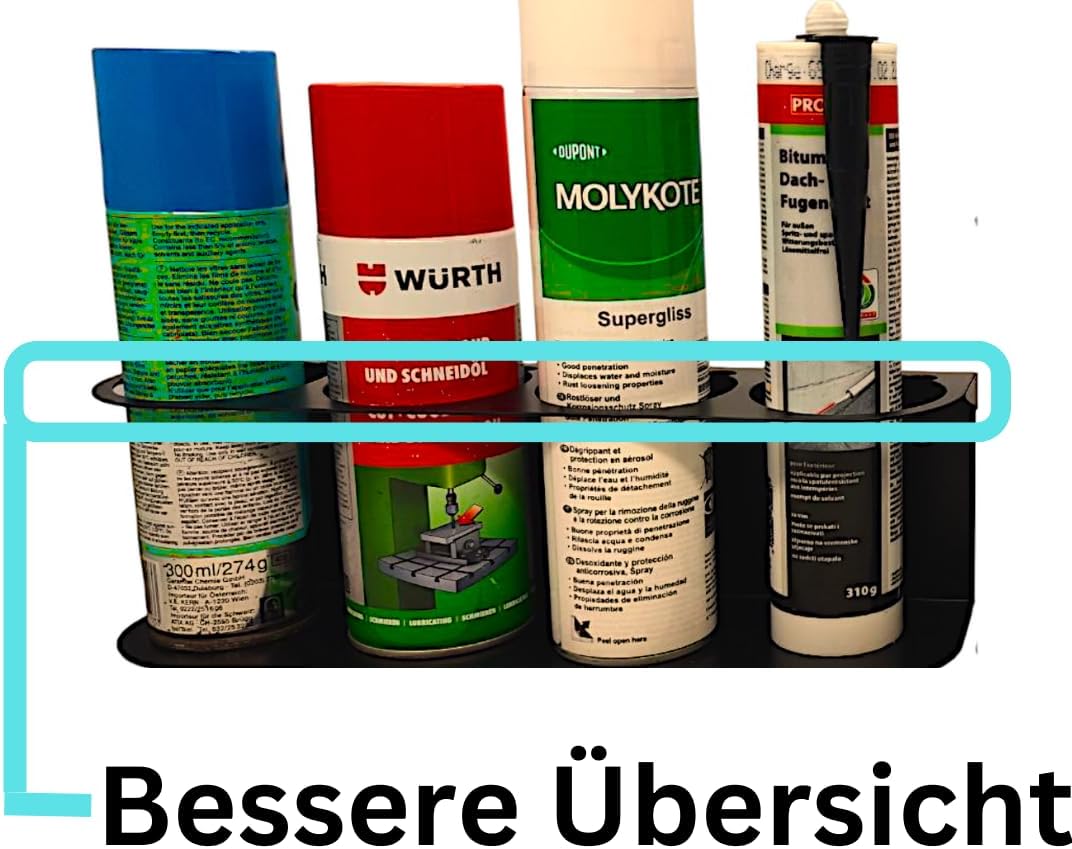 tolltool Dosenhalter für Sprühflaschen - Sprühflaschenhalter Spraydosenhalter Werkstatt Halterung fü