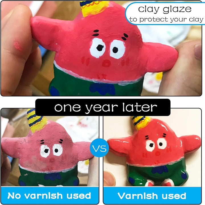 50 ml Air Dry Clay Glaze，glasuren für ton lufttrocknend,ton glasur ohne brennen， Tontöpfe zur Verhin