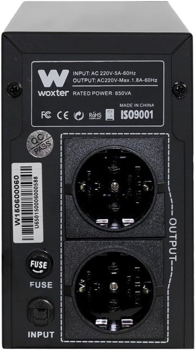 Woxter PE26-062 sistema de alimentación ininterrumpida (UPS) 650 VA, 650 VA