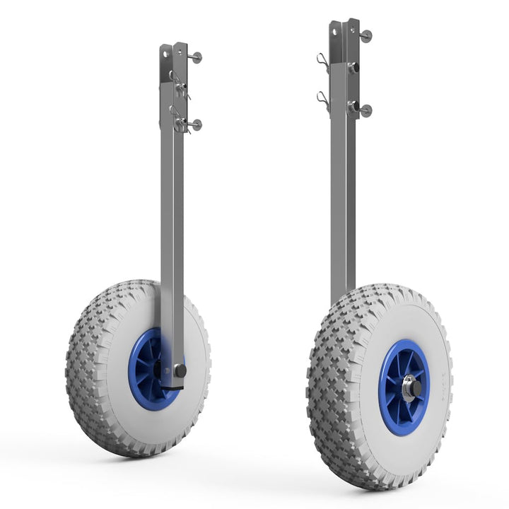 SUPROD Heckräder Slipräder Schlauchbooträder Transporträder klappbar Edelstahl ET260 grau/blau, grau