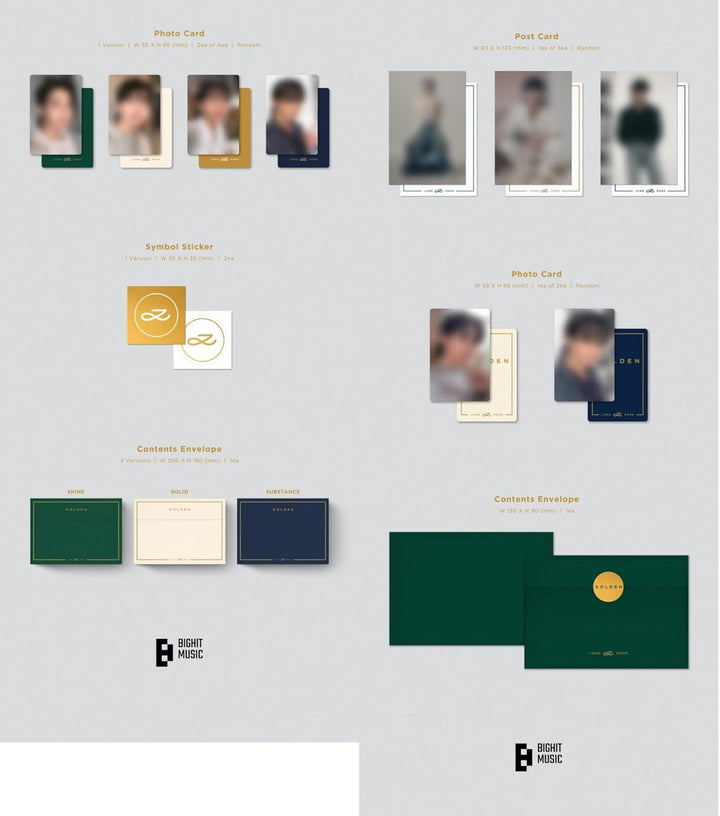 JUNGKOOK BTS - Solo Album GOLDEN [3 Ver. + Weverse Album Ver. SET]