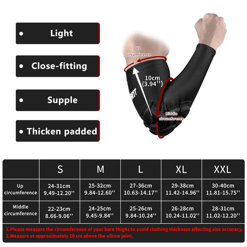 Dick Gepolstert Ellenbogenschoner für Erwachsene,Torwart Ellenbogenschützer,Weich Sport Armschoner,H