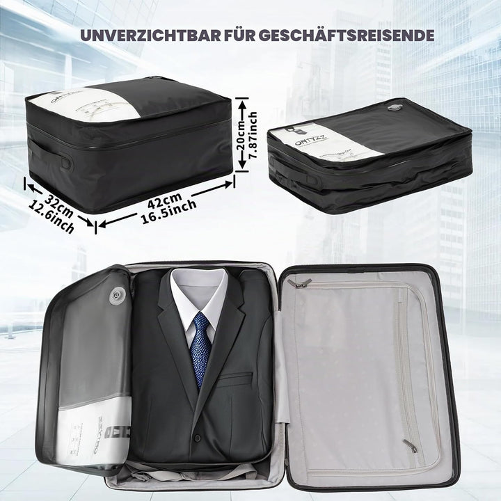 Vakuumbeutel für Kleidung Wiederverwendbar TPU Vakuumierbeutel mit Luftdichtem Ventil Reise Nylon Or