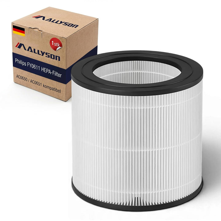 Allyson® HEPA-Ersatzfilter FY0611/30 für Philips AC0650/0651, 600 Series | Geruchsneutral, schadstof