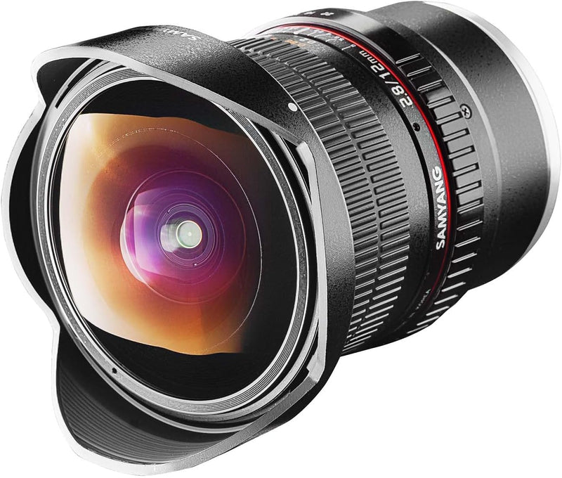 Samyang 7472 12/2,8 Objektiv Fisheye DSLR Sony E manueller Fokus Fotoobjektiv, Superweitwinkel schwa