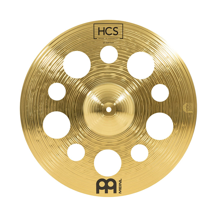 Meinl Cymbals HCS Trash Crash 18 Zoll (Video) Schlagzeug Becken mit Löchern (45,72cm) Messing, Tradi