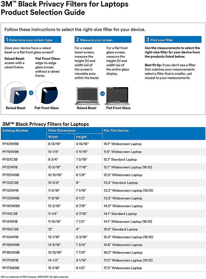 3M Blickschutzfilter für 12.1 "Standard Laptop, 4: 3, Schwarz 4:3 30,7 cm, 4:3 30,7 cm