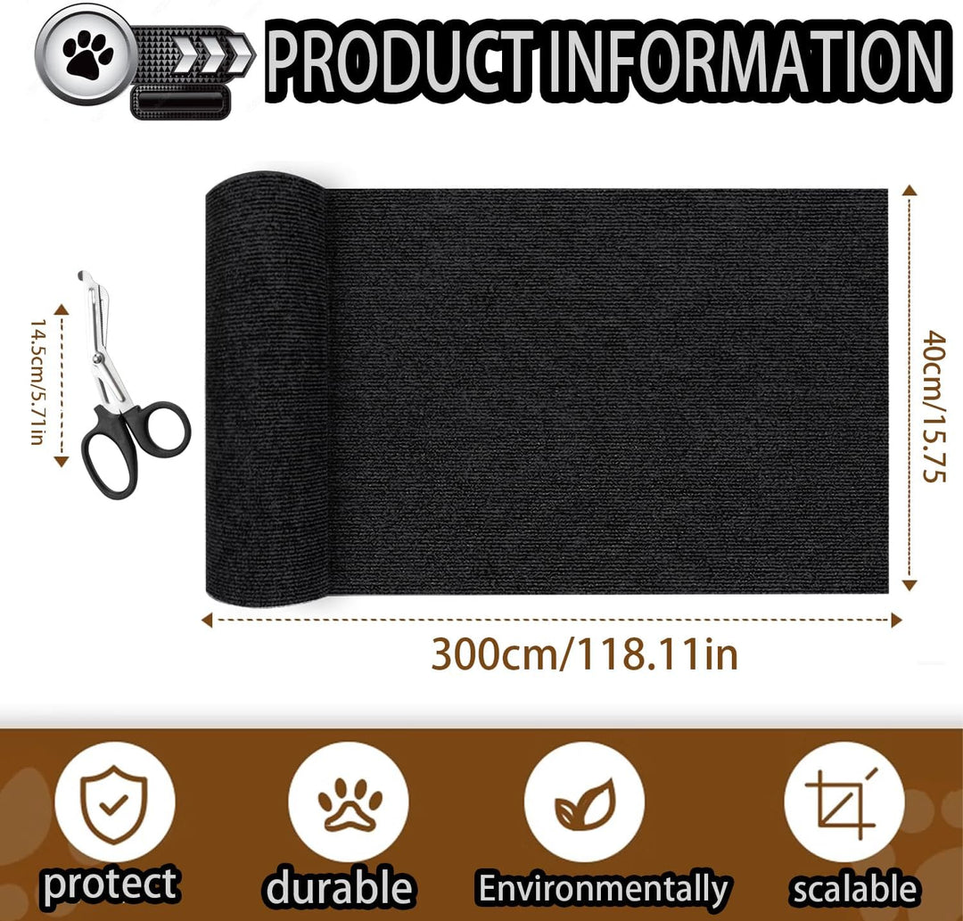 300cmx40cm Katze Kratzmatte Selbstklebend Kratzbretter Kratzschutz Sofa Katze Trimmbare Kratzmatte K