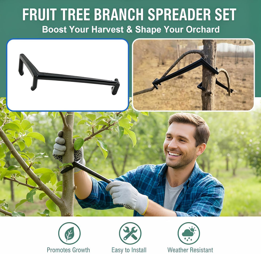 40 Stück Astspreizer für Obstbäume, 20 Plastik Astklammer Obst Astspreizer und 20 M-Förmiger Astspre