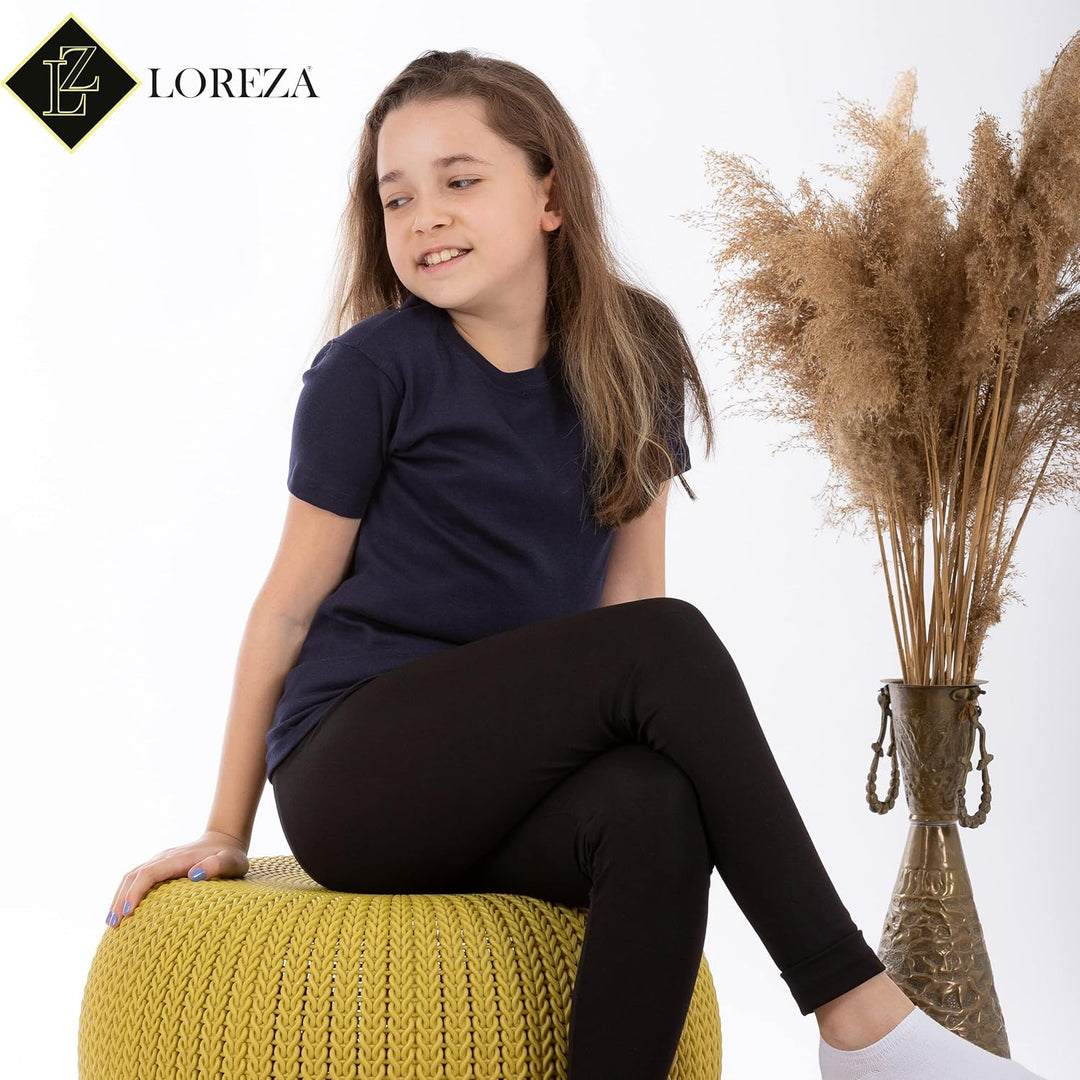 LOREZA ® 5er Pack Kinder Jungen Mädchen Unterhemd Kurzarm T-Shirt 100% Baumwolle Feinripp Unisex 104