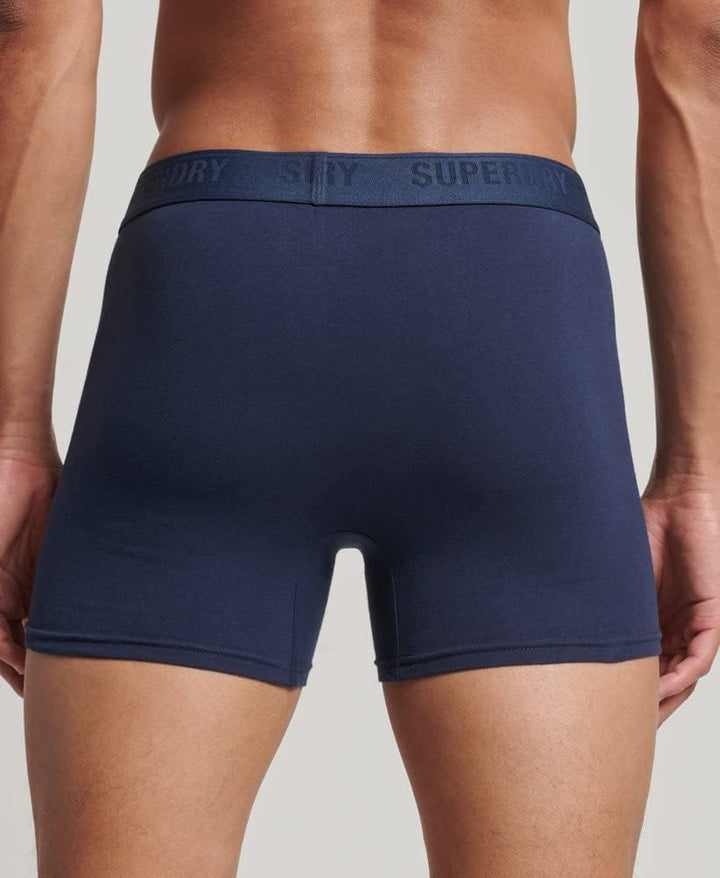Superdry Mens Multi Triple Pack Boxer Shorts, Richest Navy, Small