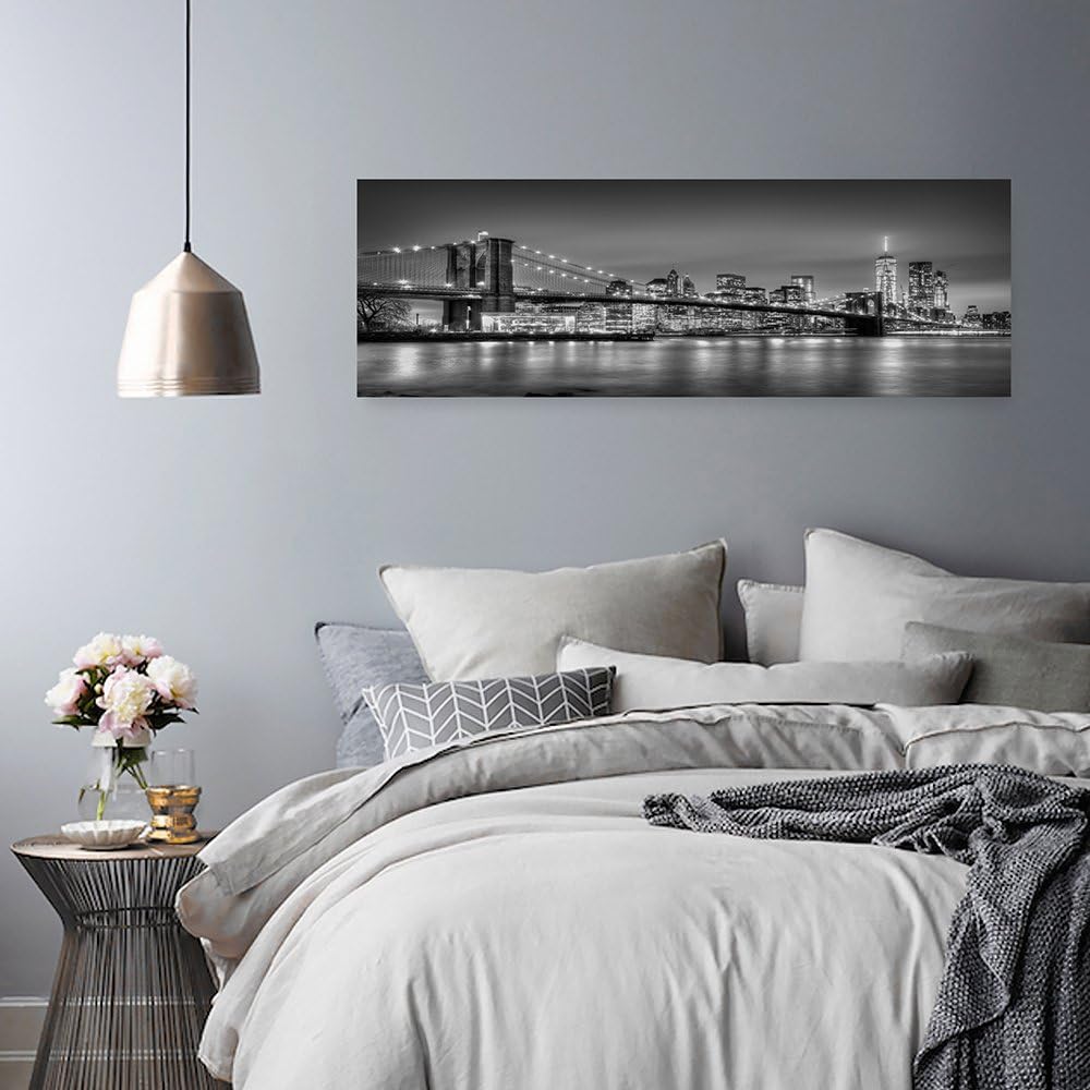 Feeby Bilder Brooklyn Bridge New York 150x50 cm Wohnzimmer Schlafzimmer Büro Flur Küche Wandbilder M