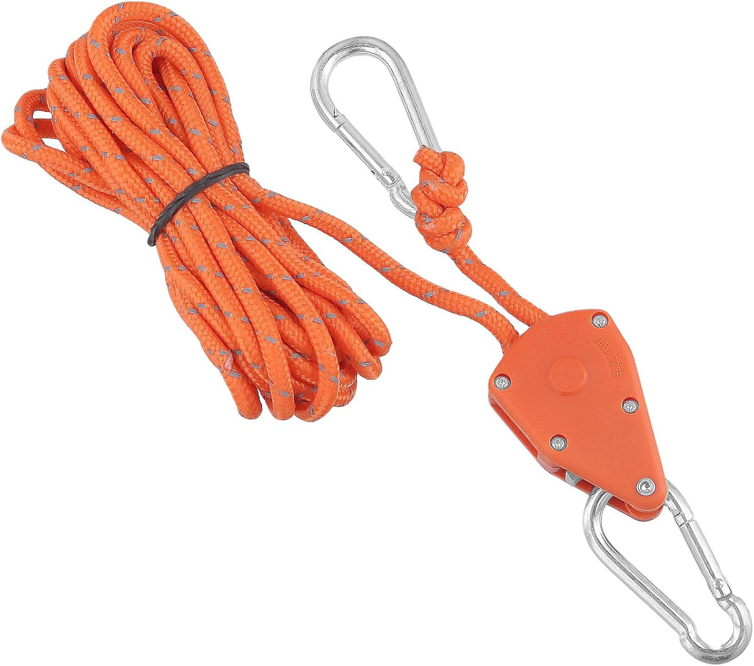10 Stück 4m x 4mm Reflektierend Abspannseile mit Seilspanner, Nylon Seilratsche mit Haken, Seilaufhä