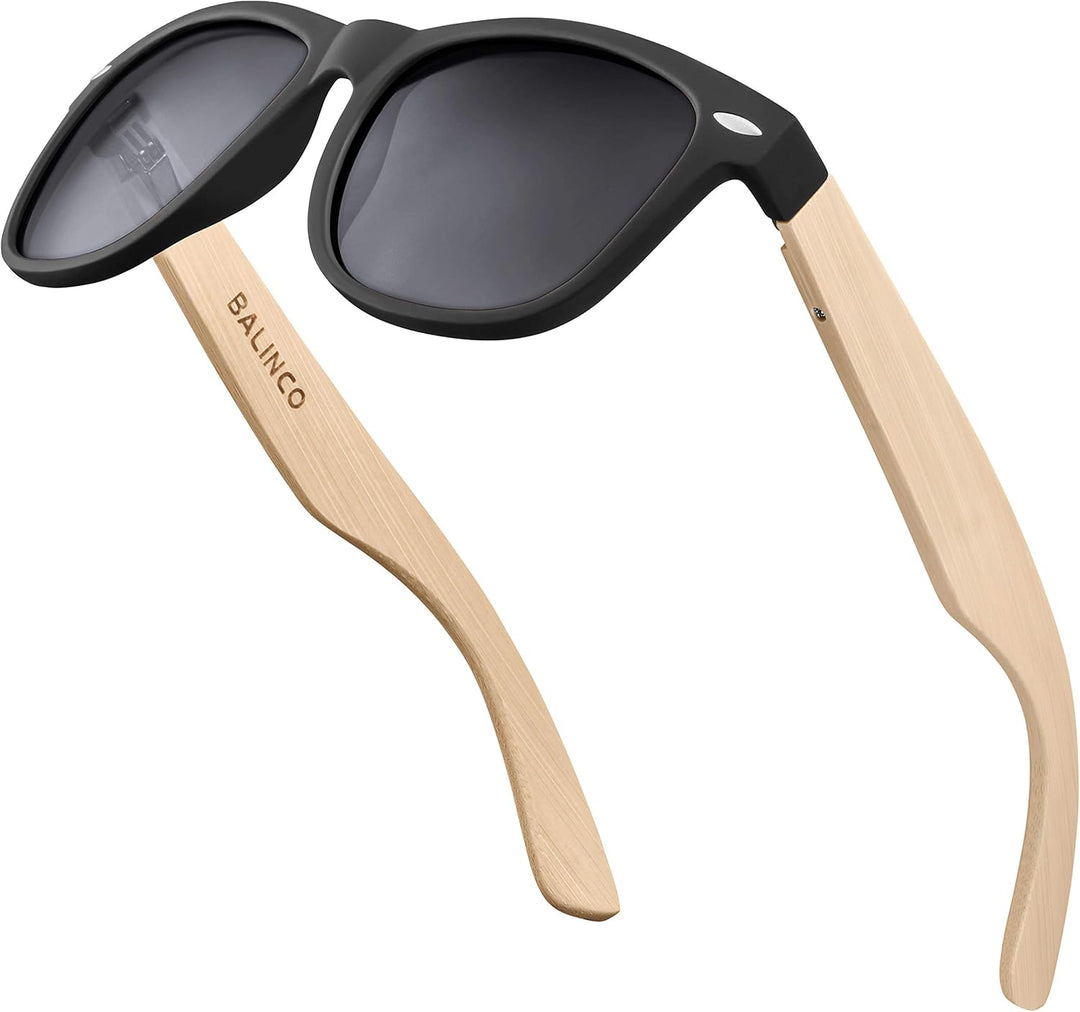 Balinco® Bambus Sonnenbrillen Set für Damen & Herren - mit polarisierten TAC-Linsen für ein intensiv