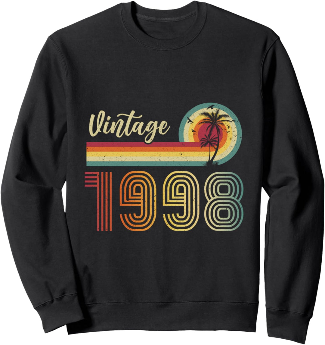 Retro Vintage 1998 Limited Edition Geburtstag 1998 Männer Frau Sweatshirt