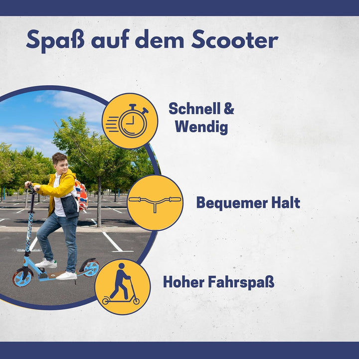 Best Sporting Scooter Erwachsene und Kinder I klappbarer Roller mit Ständer I stilvoller City-Roller