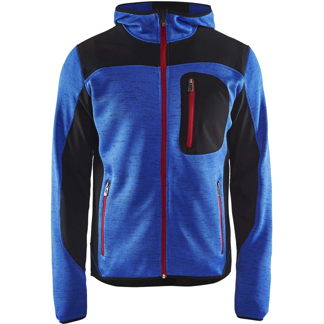 Blakläder Strickjacke mit Softshell-Verstärkungen, 1 Stück, Grösse 4XL, kornblau/schwarz, 4930211785