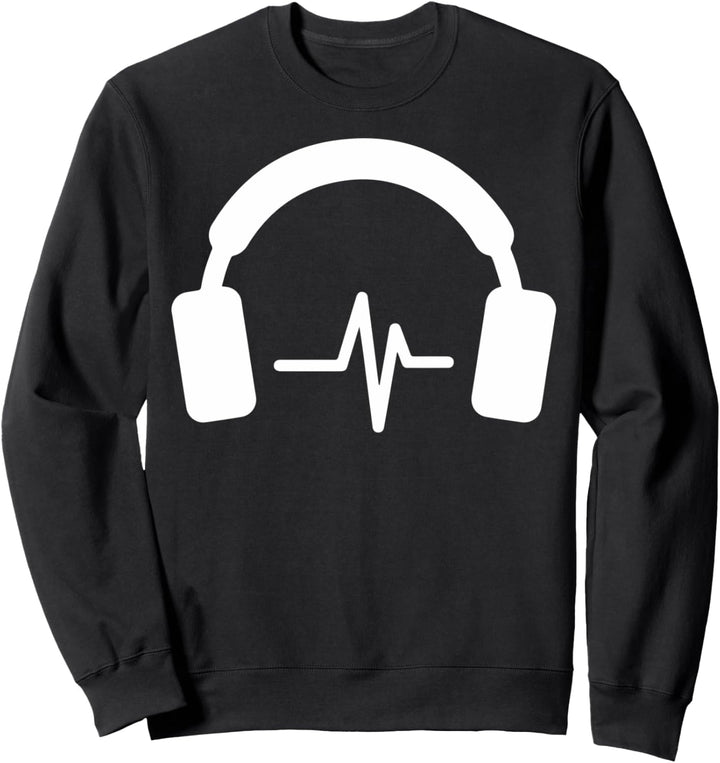 DJ Music Producers Music Heartbeat Kopfhörer Beat Makers Sweatshirt