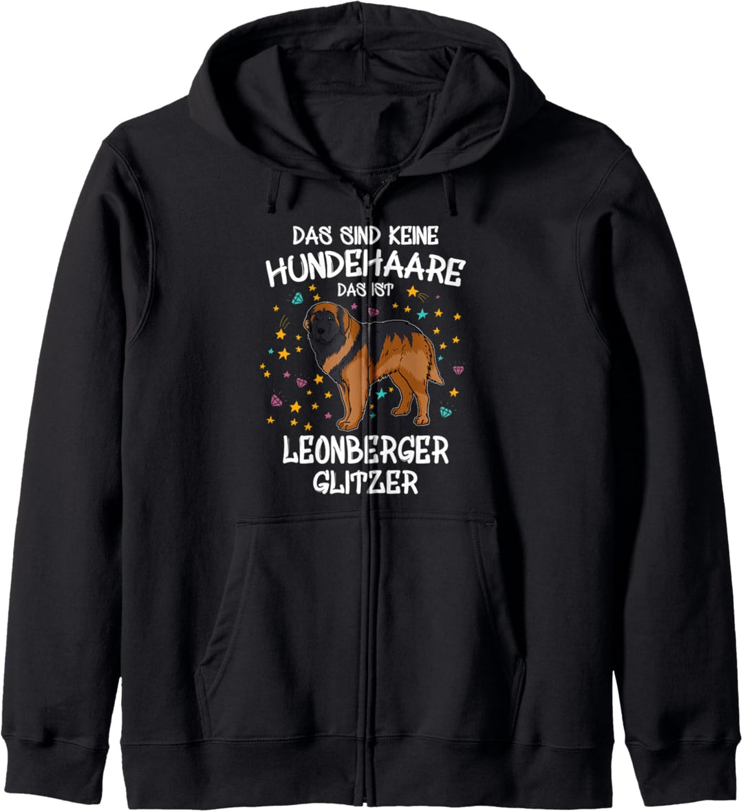 Leonberger Glitzer Hundehalter Geschenk Gassi Hunde Kapuzenjacke