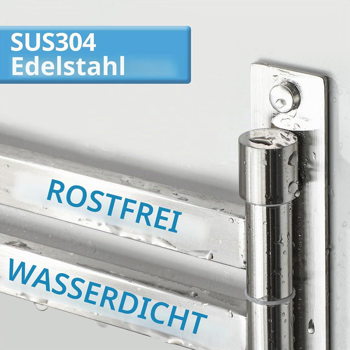 SAYAYO Handtuchhalter Schwenkbar 4 Armig Handtuchhalter Wand Gebürstet Handtuchstange Gästehandtuchh
