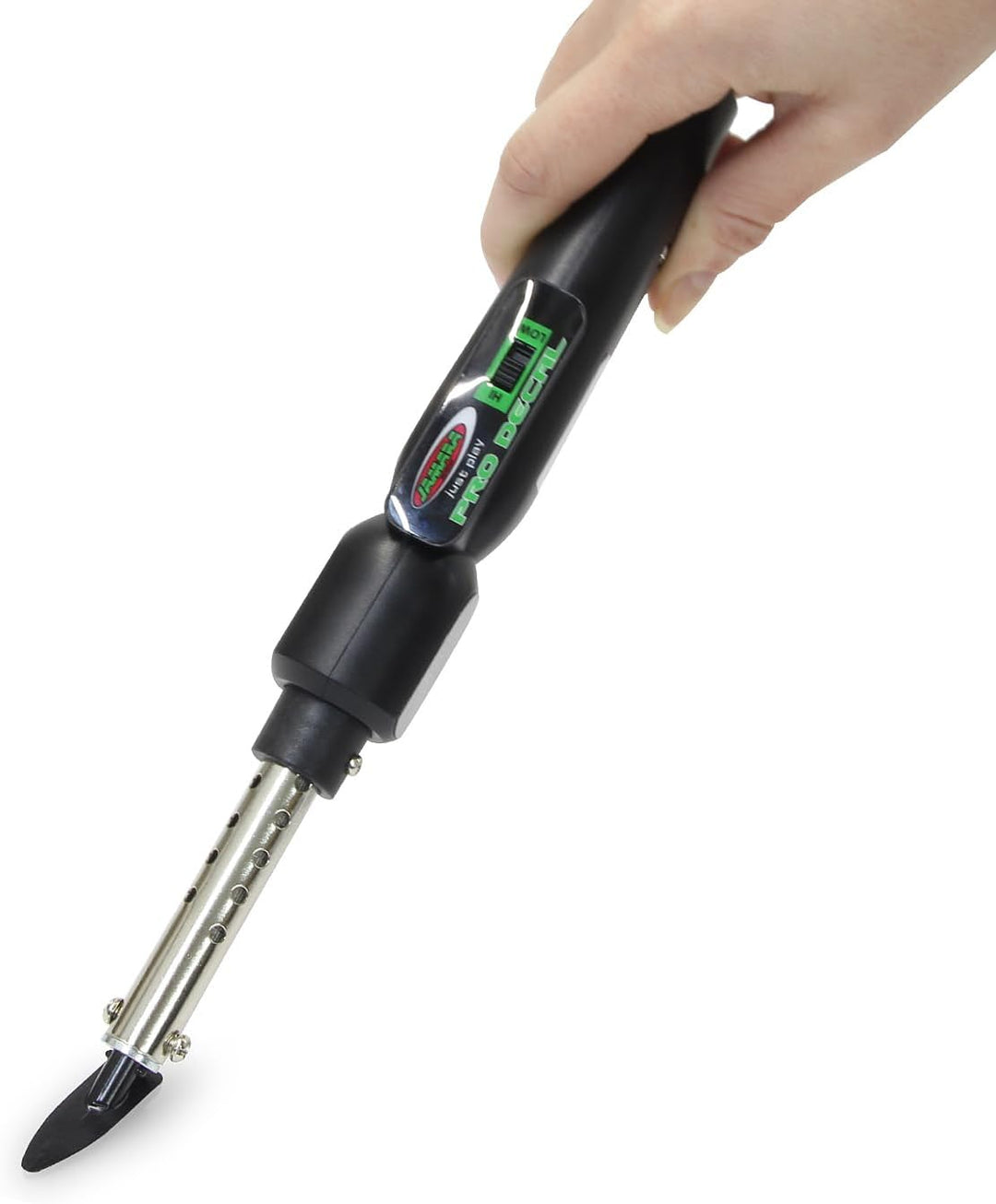 JAMARA 172131 - Folienbügeleisen Pro Decal - Teflonbeschichtete Gleitsohlen (rund / flach), Bügeln a