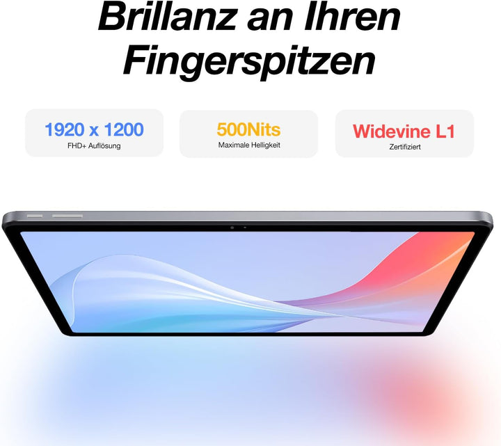 AGM Tablet 11 Zoll Android 14, 500 Nits Helles FHD+ Display (1920x1200), 8GB RAM (4+4) + 256GB ROM (
