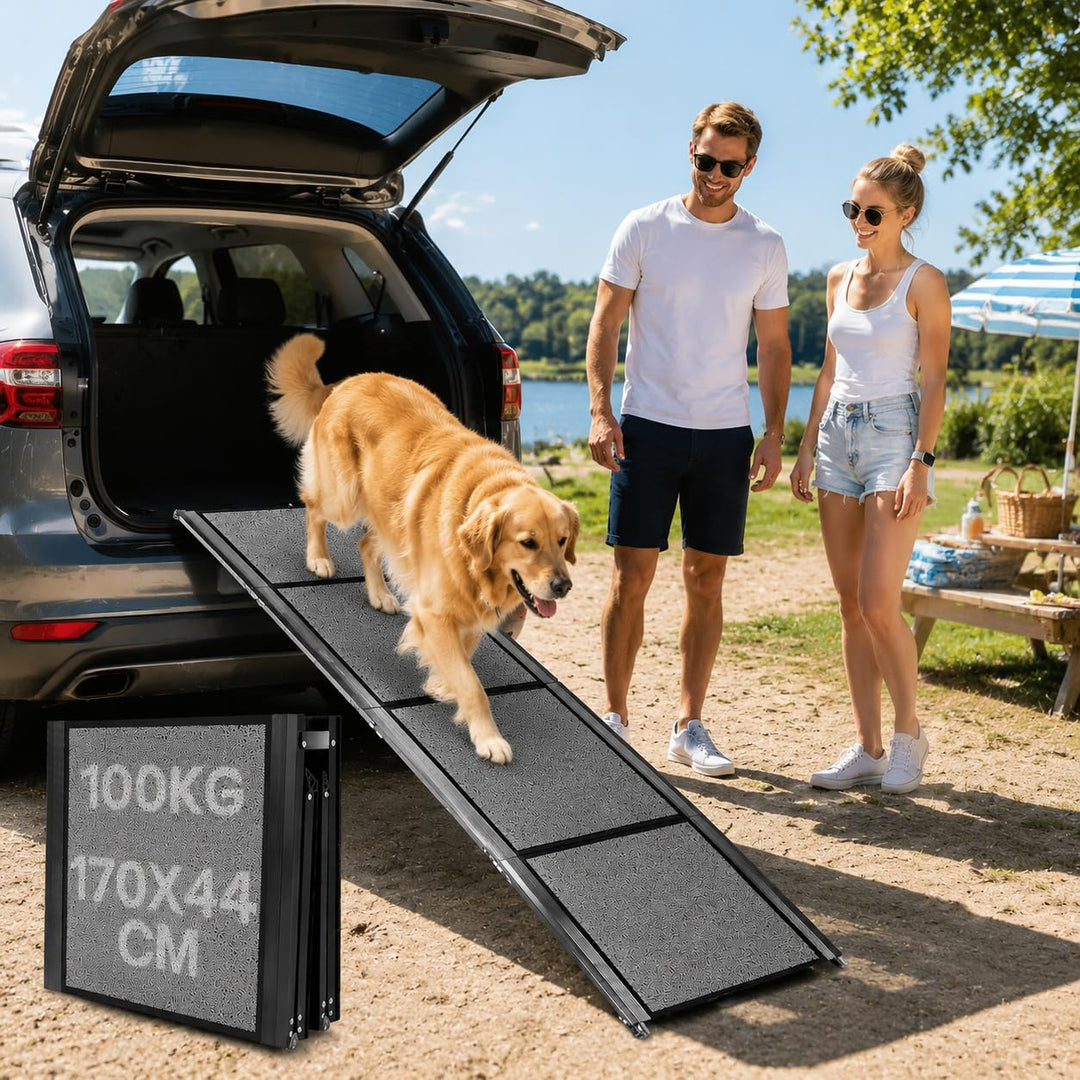Hunderampe Auto Klappbar, Hundetreppe Auto Hunde Bis 115kg Einstiegshilfe Hundetreppe, Hundetreppe A